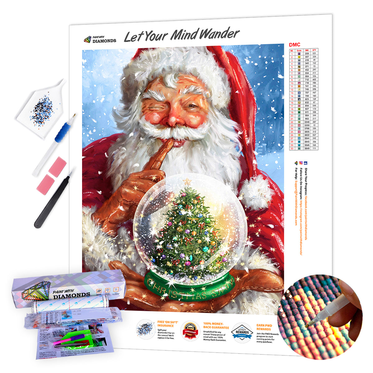 Christmas In A Snow Globe Diamond Painting Kit (Full Drill) – Paint With  Diamonds